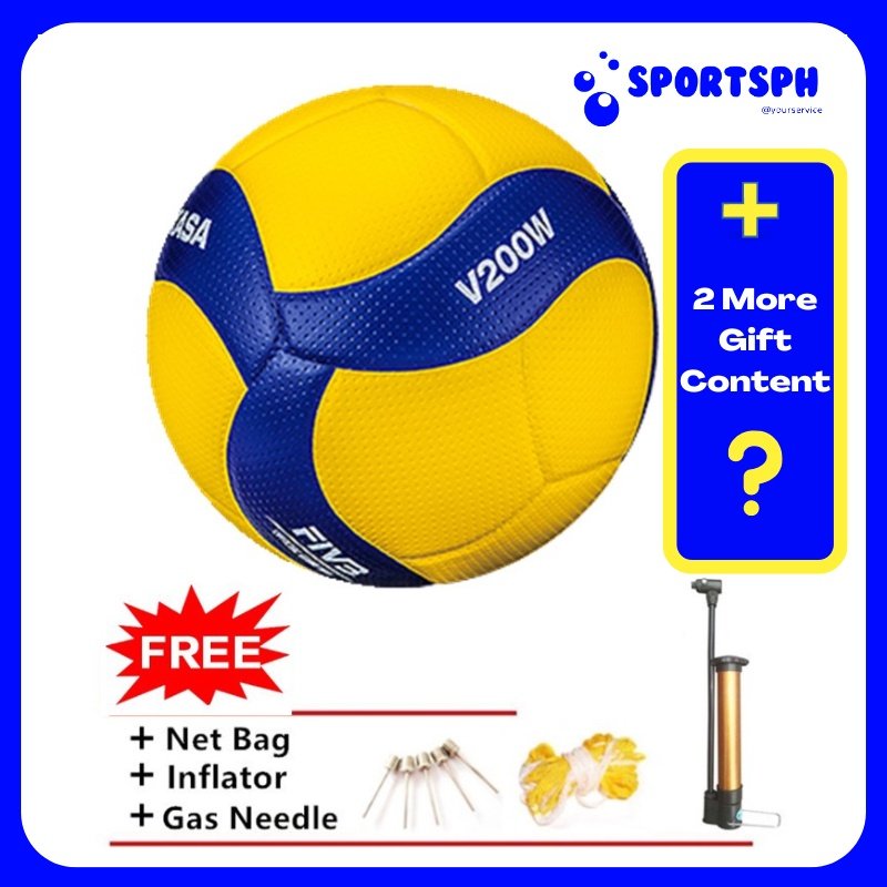 Mikasa V200W Size 5 Volleyball with Accessories