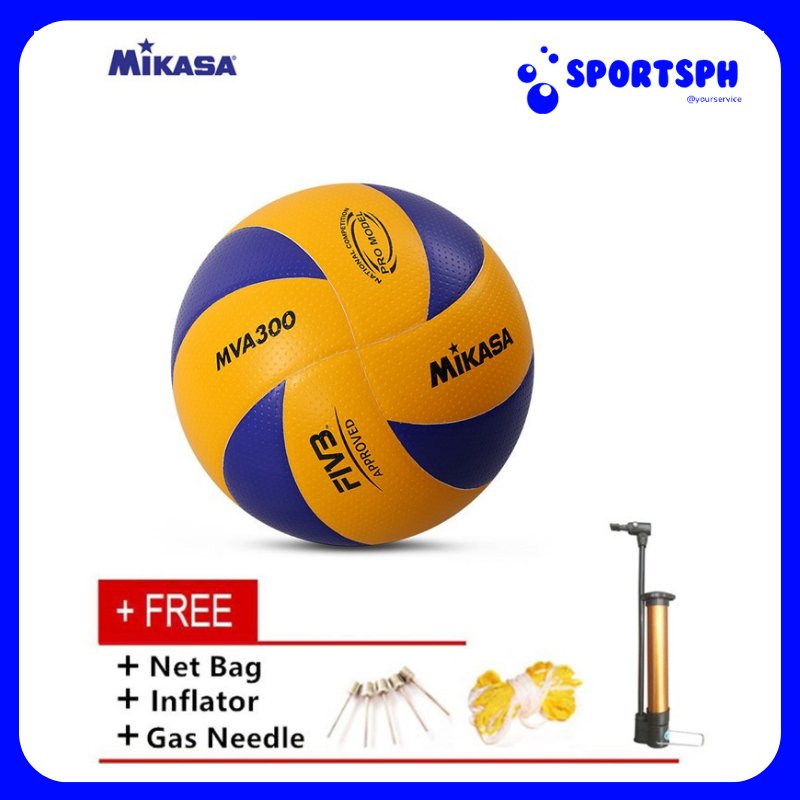 Mikasa MVA300 Size 5 Volleyball with Accessories