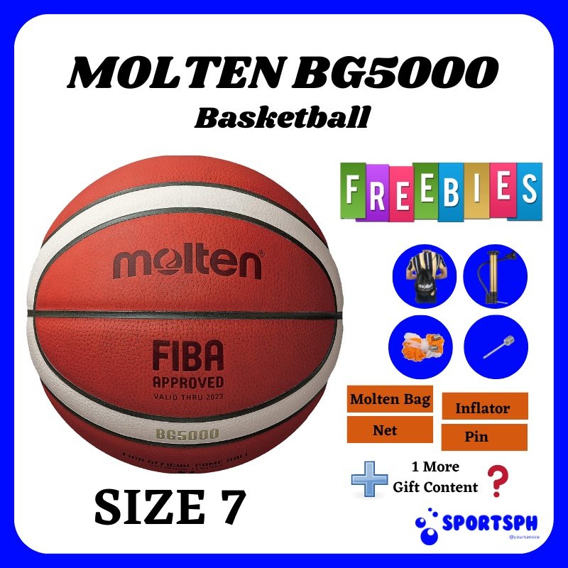 Molten BG5000 Size 7 Basketball with Accessories
